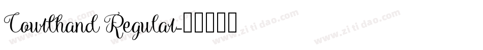 Courthand Regular字体转换